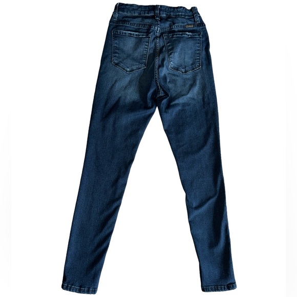RANCAN High Rise Skinny Dark Wash Stretch Jegging Jeans Junior Size 3 (25 Waist) - Picture 3 of 8